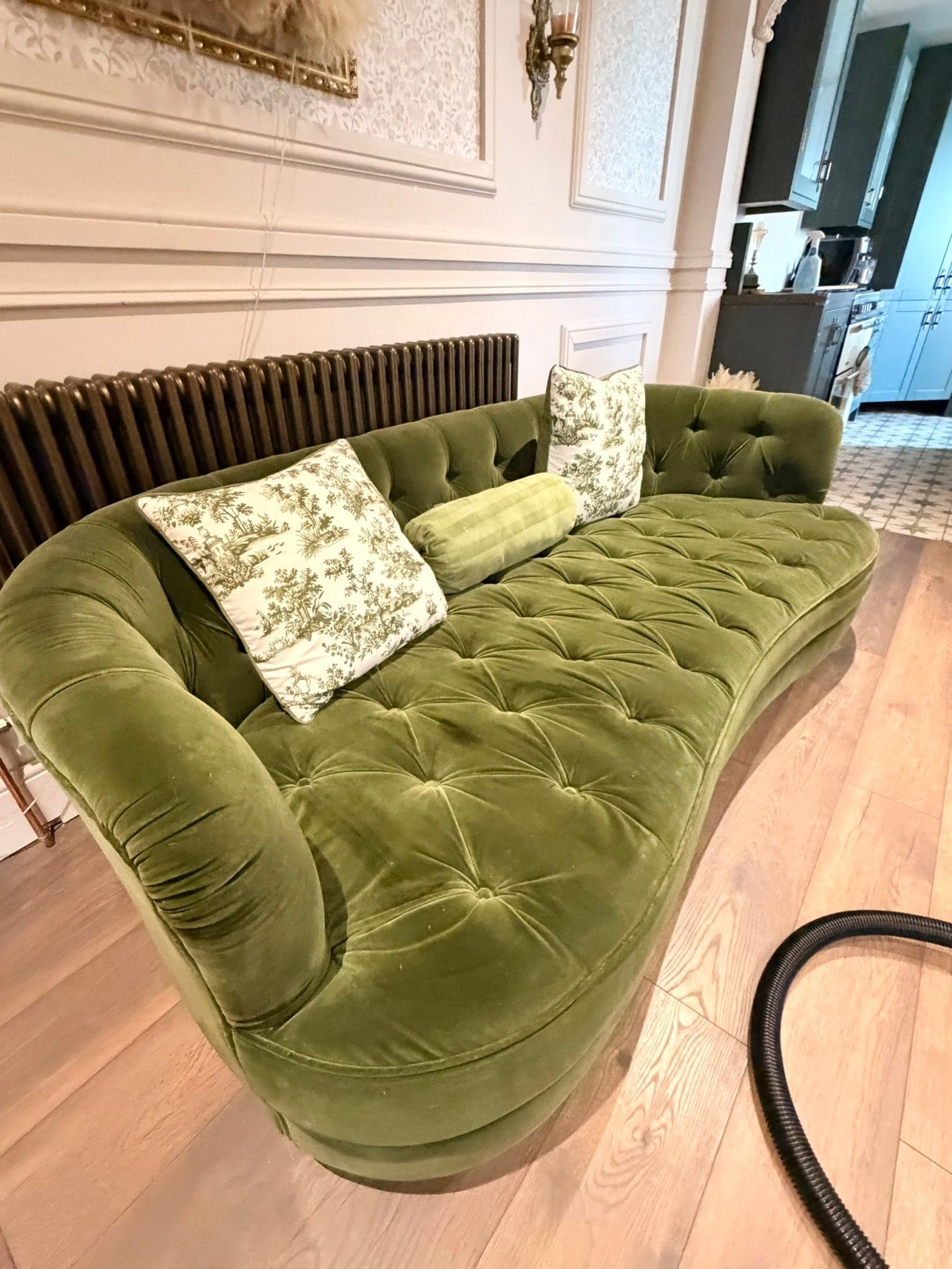 A freshly cleaned sofa